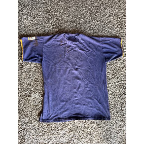 VTG ‘92 Notre Dame Fighting Irish Team Edition Thrashed Faded Blue XL Dbl Sleeve - Picture 7 of 10